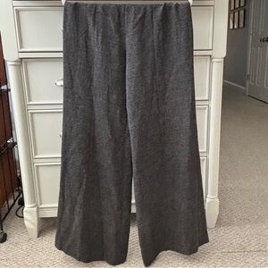 Georgia Armani- Women's Gray Wide-Leg Pants, Size 40 EU